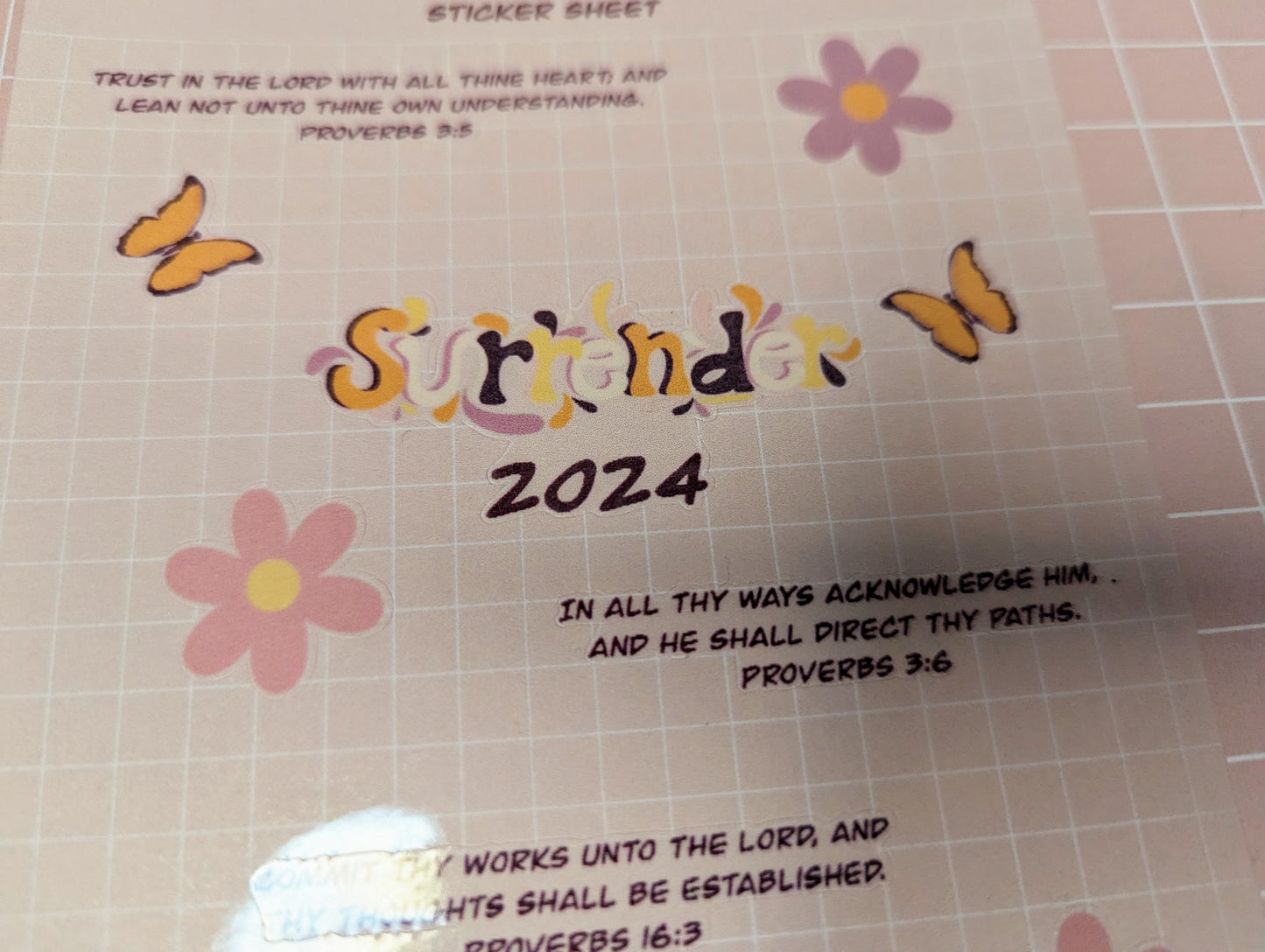 Surrender 2024 Handmade Sticker sheet