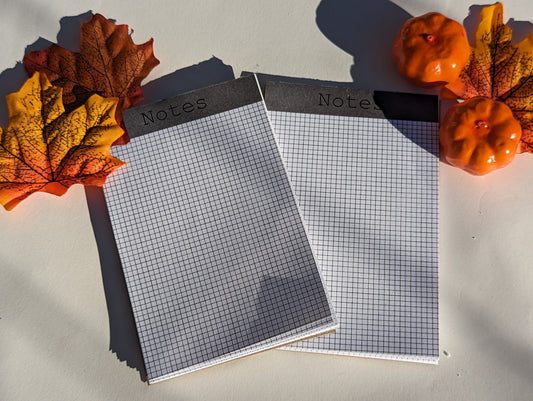 Grey grid Notes notepad