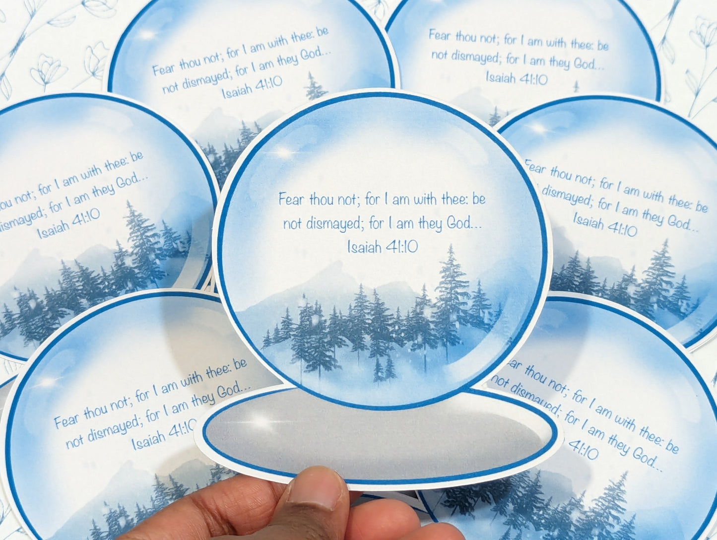 Handmade Individual Snow Globe Sticker