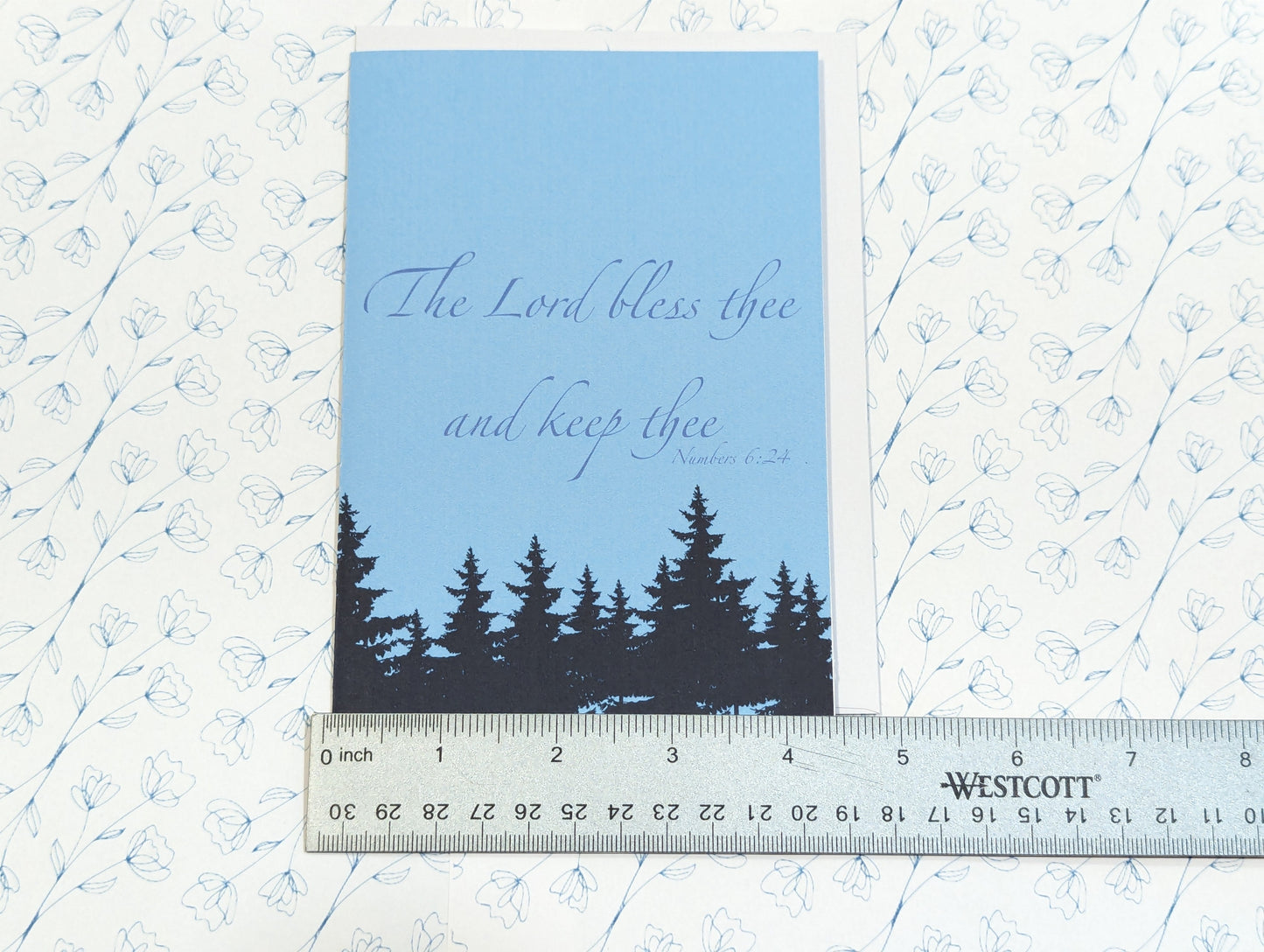 Pack of 12 Handmade "The Lord bless thee and keep thee" Greeting Card