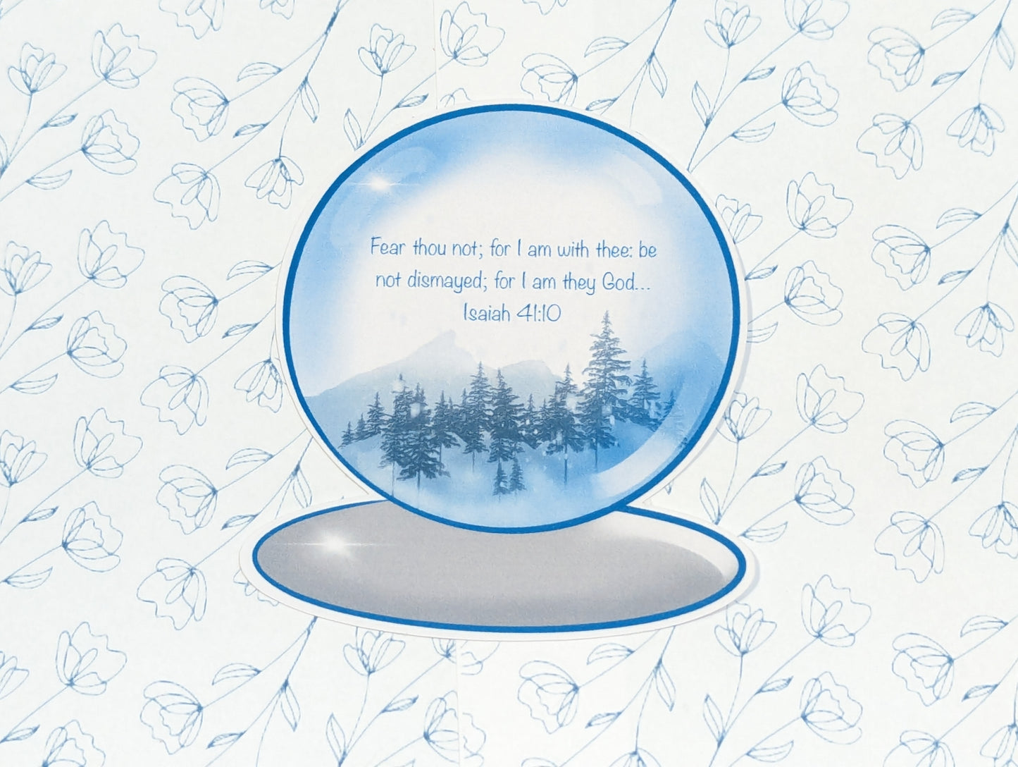 Handmade Individual Snow Globe Sticker