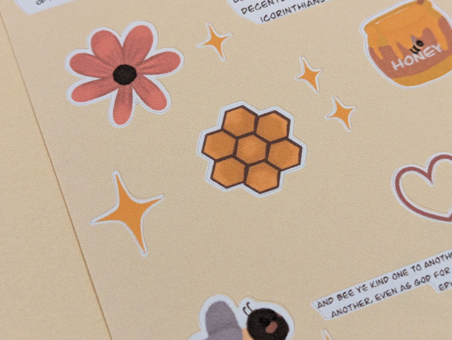 Bee Ye Kind Handmade sticker sheet