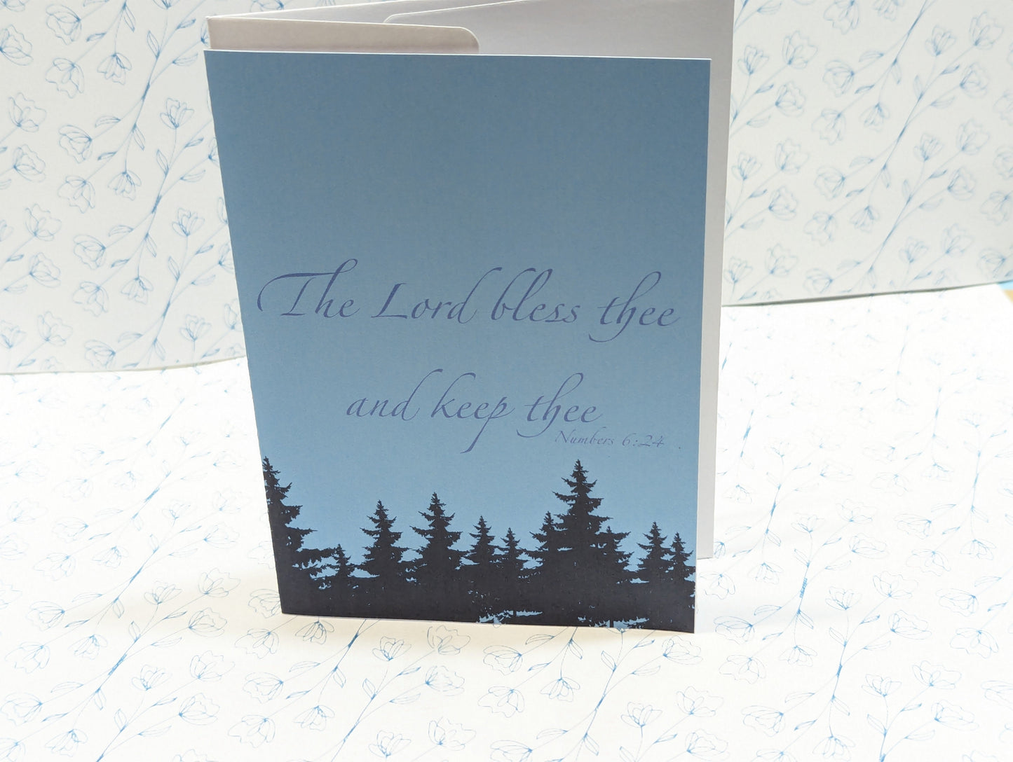 Pack of 12 Handmade "The Lord bless thee and keep thee" Greeting Card