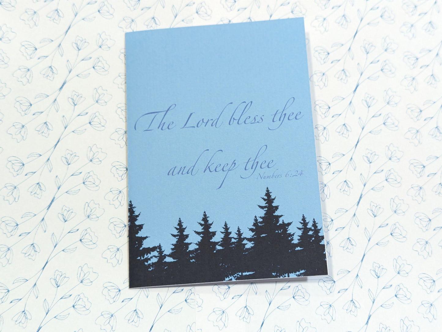 Pack of 12 Handmade "The Lord bless thee and keep thee" Greeting Card