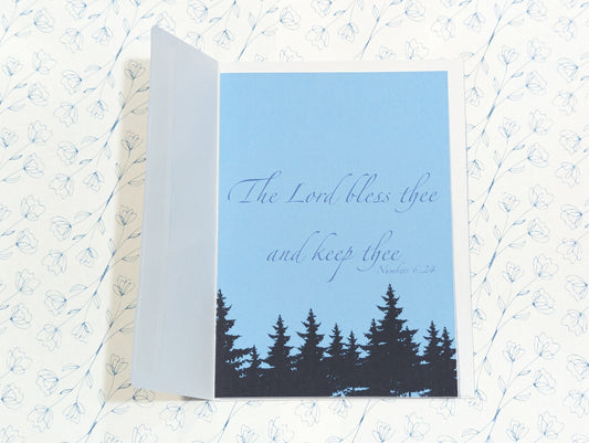 Handmade "The Lord bless thee and keep thee" Greeting Card