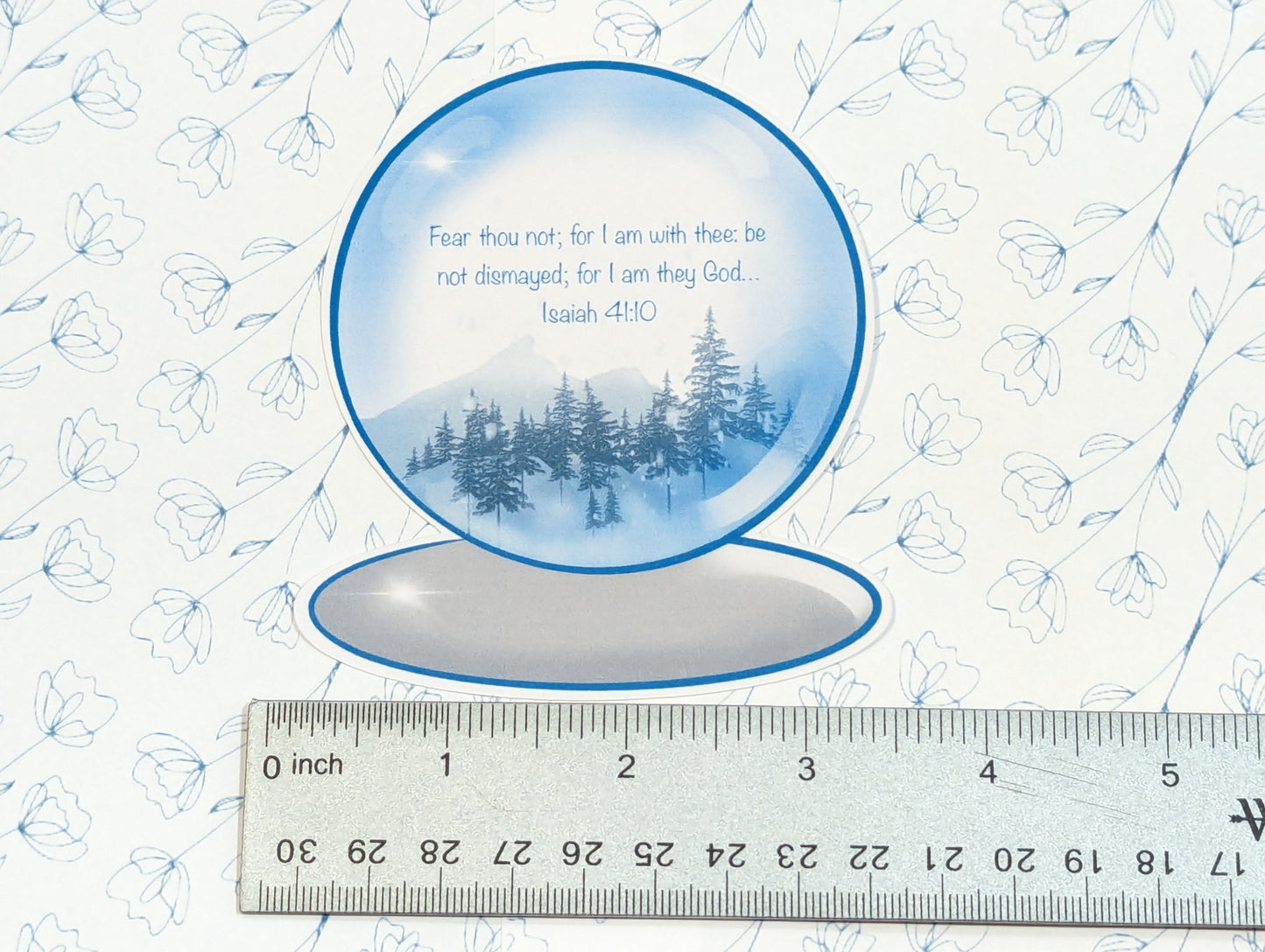 Handmade Individual Snow Globe Sticker