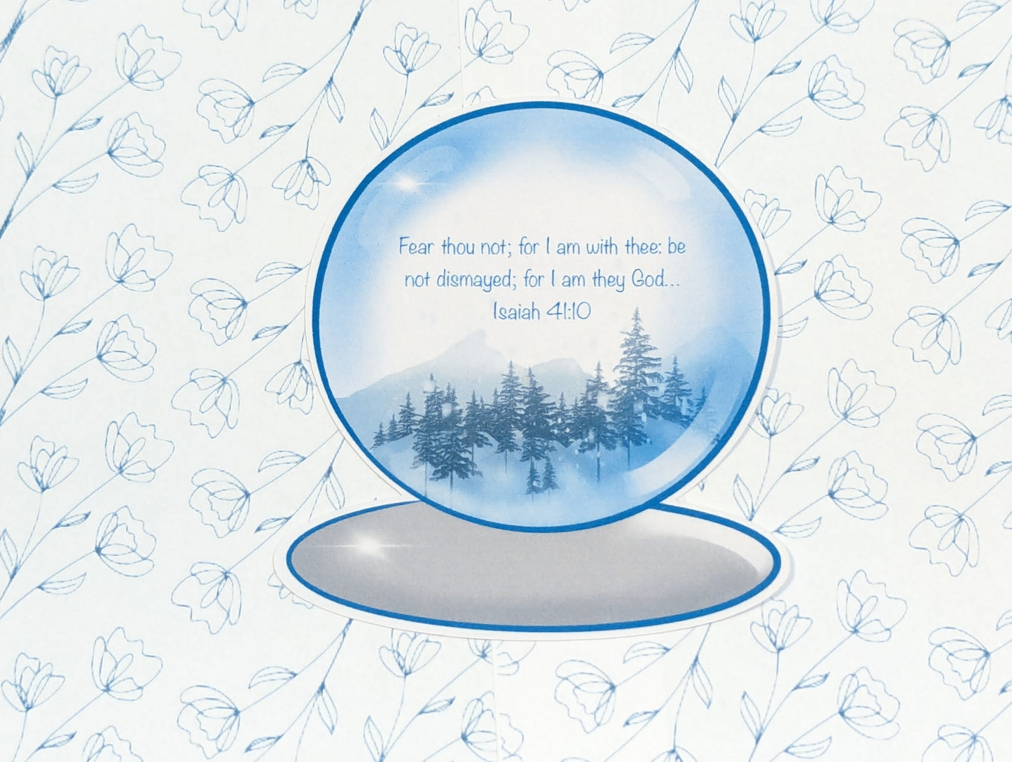 Handmade Individual Snow Globe Sticker