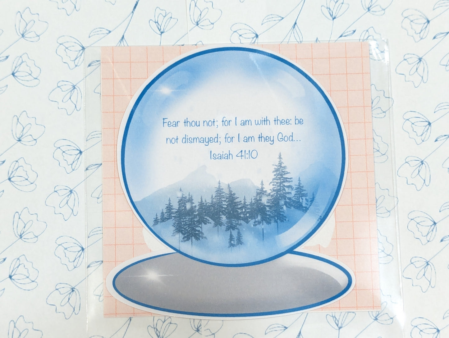 Handmade Individual Snow Globe Sticker