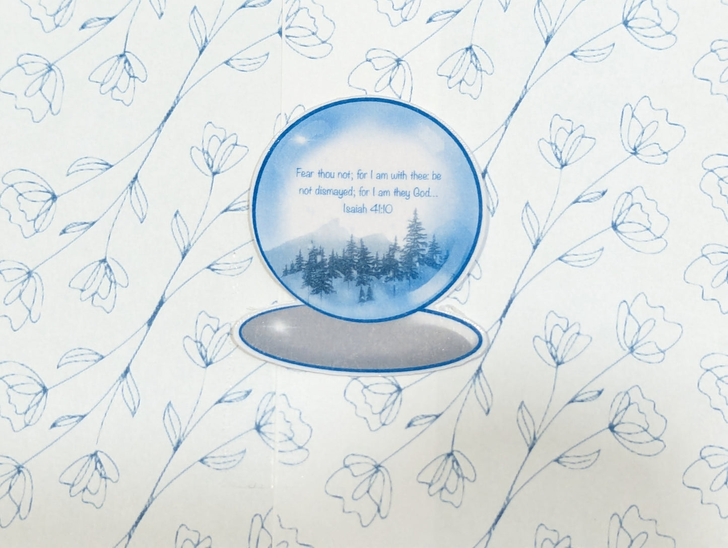 Mini Handmade Individual Snow Globe Sticker