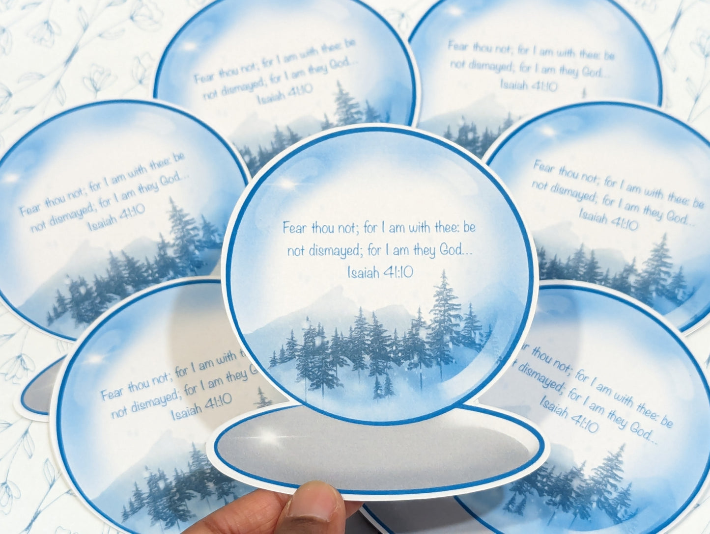 Handmade Individual Snow Globe Sticker